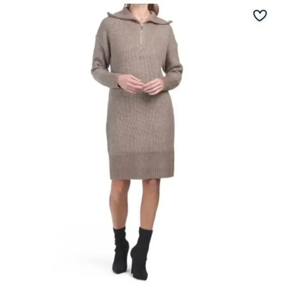 Cupcakes /Cashmere Notch Collar Sweater Dress